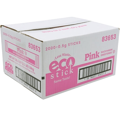 EcoStick Saccharin Sugar Substitute, Pink Sticks, 2000 x 0.5 GR Case - DOT product image 6