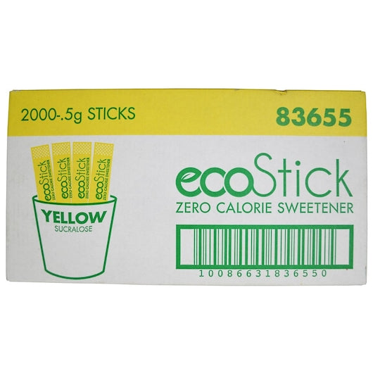 EcoStick Sucralose Sweetened Sugar, Yellow Sticks, 2000 x 0.5 GR Case - DOT product image 7