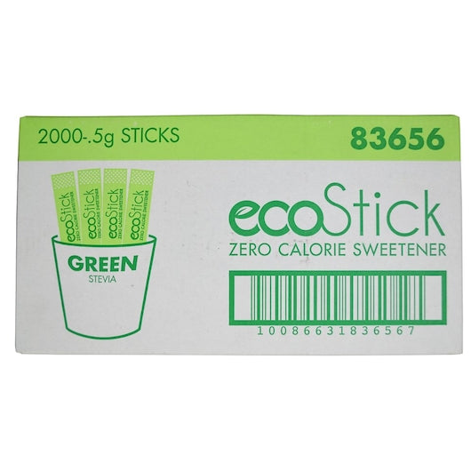 EcoStick SUGAR SUBSTITUTE STEVIA GREEN STICKS, 2000 x 0.5 GR Case - DOT product image 6