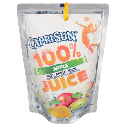 Capri Sun 100% Juice Ready To Drink Apple Juice, 4 x 10 x 6 fl oz Case - DOT product image 5