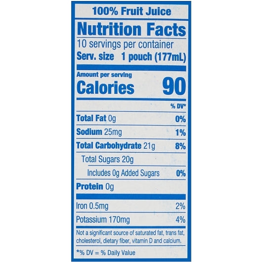 Capri Sun 100% Juice Ready To Drink Berry Juice, 40 x 6 fl oz Case - DOT product image 8