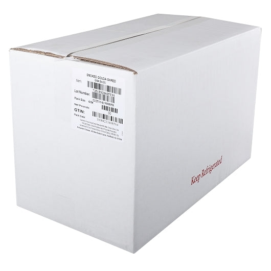 Bella Rosa Smoked Feather Shred Gouda, 6 x 5 lb Case - GS1 closed shipping case image