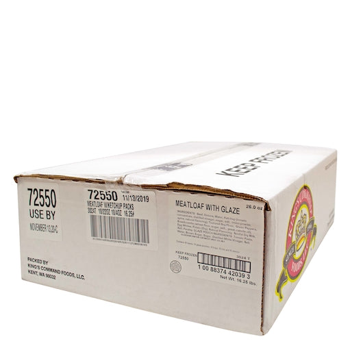 Kings Command Foods Raw Meatloaf Tray With Sauce Packet, 1 x 10 x 22 oz Case - DOT product image 2