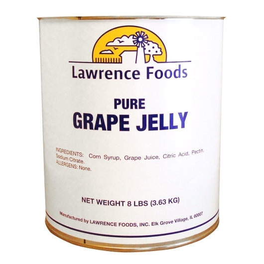 Lawrence Foods Grape Jelly, 6 x 8 lb Case - Condiments & Sauces