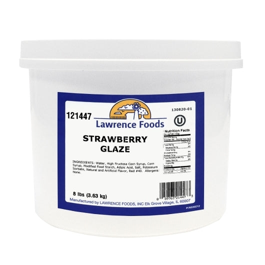 Lawrence Foods Strawberry Glaze, 4 x 8 lb Case - Bakery & Desserts