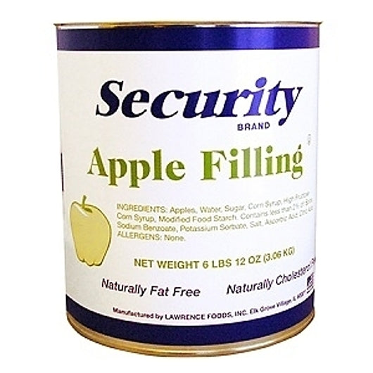 Security Fat Free Apple Filling Can, 6 x 6.75 lb Case - Bakery & Desserts