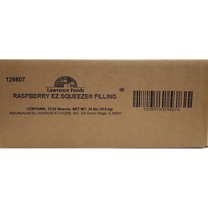 Lawrence Foods Ez Squeeze Raspberry Filling, 12 x 2 lb Case - Bakery & Desserts