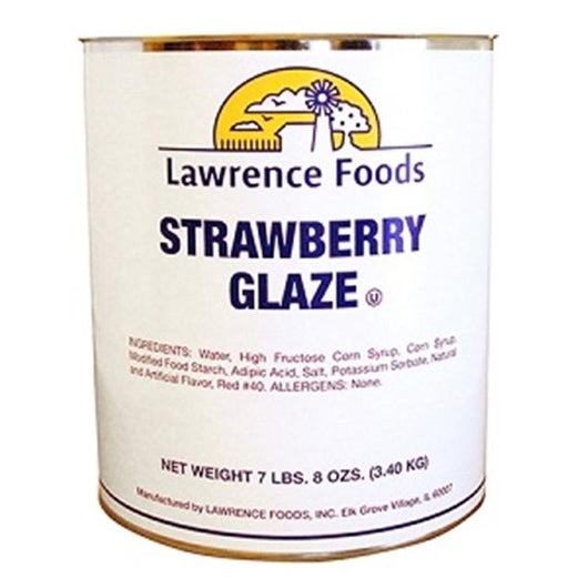 Lawrence Foods Strawberry Glaze, 6 x 7.5 lb Case - Bakery & Desserts