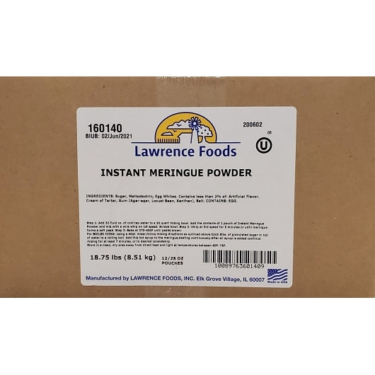(Price/CASE)Lawrence Foods 160140 Instant Meringue Powder 12/25 - DOT product image 1