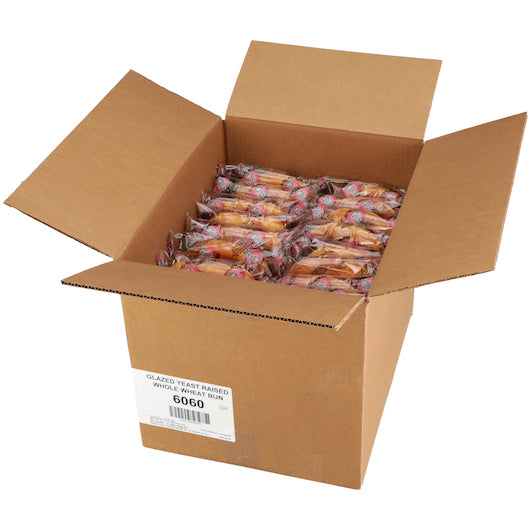 Super Bakery Individually Wrapped Whole Grain Lightly Glazed Cinnamon Bun, 80 x 2.8 oz Case - DOT product image 3