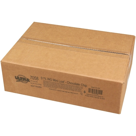 Ultra Chocolate Chip Ultra Individually Wrapped Whole Grain Chocolate Chip Mini Loaf, 120 x 2.05 oz Case - DOT product image 4