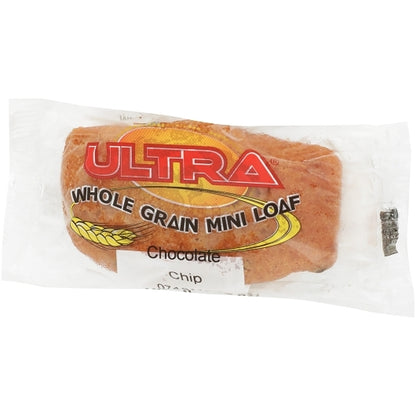 Ultra Chocolate Chip Ultra Individually Wrapped Whole Grain Chocolate Chip Mini Loaf, 120 x 2.05 oz Case - Bakery &