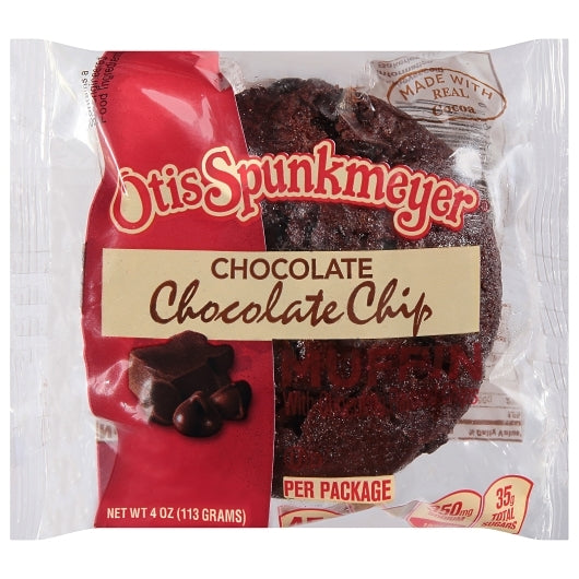 Otis Spunkmeyer Chocolate Muffin with Chocolate Chips, 24 x 4 oz Case - GS1 inner-pack image