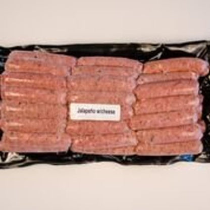Syracuse Jalapeno and Syracuse Fully Cooked Jalapeno Smoked Sausage with Cheese, 1 x 10 lb Case - Frozen Meat & Seafood