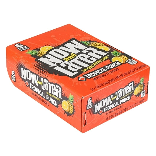 Now and Later Tropical Punch Chews, 12 x 0.93 oz Case - Candy & Confections