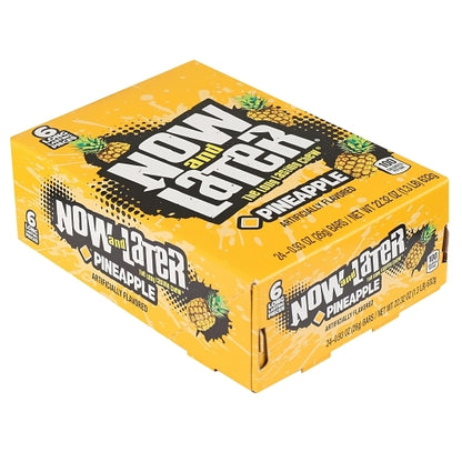 Now and Later Pineapple Chews, 12 x 0.93 oz Case - Candy & Confections