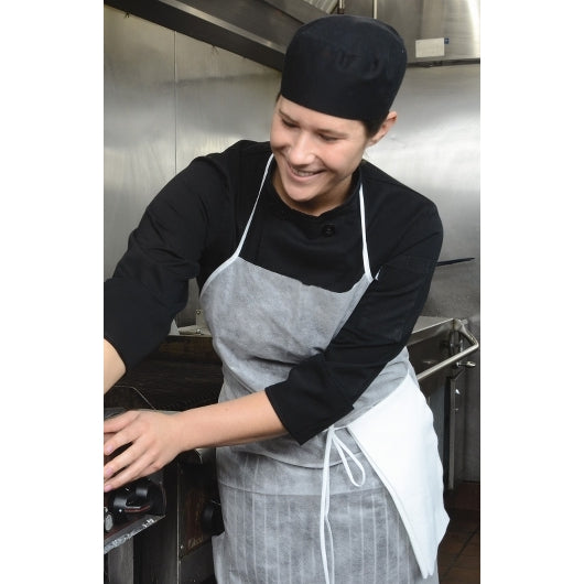 Disposable Bib Apron 28 Inch X 34 Inch Medium Weight White Bib Apron, 1 x 100 each Case - Foodservice Apparel