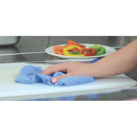 Atlantic Mills 13.5 Inch X 18 Inch Heavy Duty Foodservice Blue Wipe, 1 x 300 each Case - Cleaners & Sanitizers