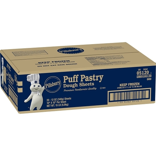 Pillsbury Puff Pastry Dough Sheet 10 X 15, 20 x 20 x 12 oz Case - DOT product image 8