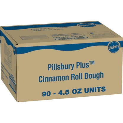 Pillsbury Plus Cinnamon Roll Dough, 90 x 90 x 4.5 oz Case - Bakery & Desserts
