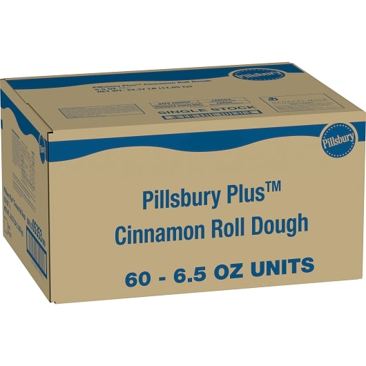 Pillsbury Plus Cinnamon Roll Dough, 60 x 6.5 oz Case - Bakery & Desserts