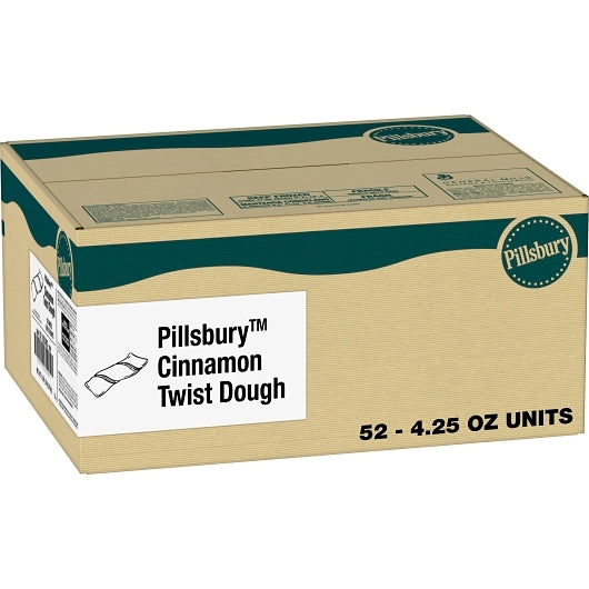 Pillsbury Place & Bake Cinnamon Roll Twist Dough Cinnamon, 52 x 4.25 oz Case - Bakery & Desserts