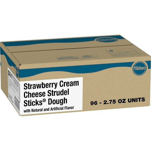 Pillsbury Strudel Sticks Dough Strawberry Cream Cheese, 96 x 96 x 2.75 oz Case - Bakery & Desserts