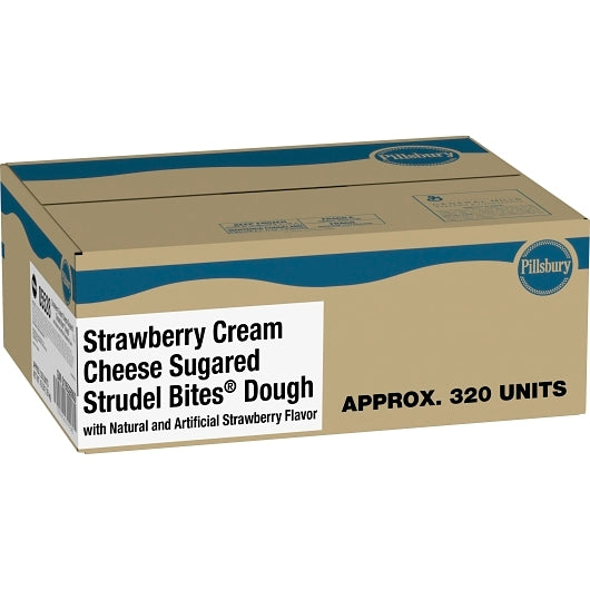 Pillsbury Strudel Bites Dough Sugared Strawberry Cream Cheese, 320 x 320 x 0.8 oz Case - Bakery & Desserts