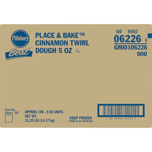 Pillsbury Place & Bake Cinnamon Twirl Dough, 100 x 5 oz Case - DOT product image 6