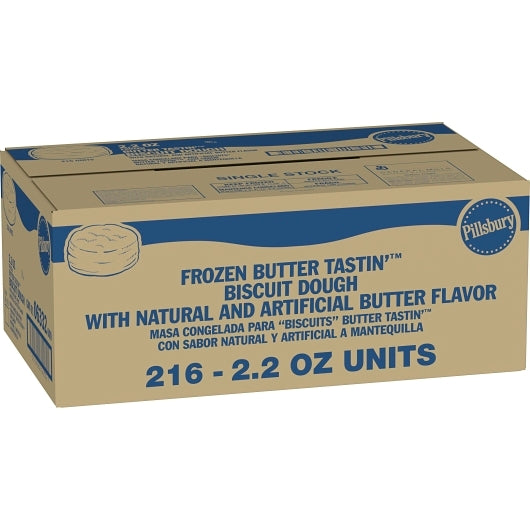 Pillsbury Biscuit Dough Butter Tastin', 216 x 2.2 oz Case - Bakery & Desserts