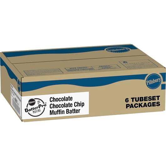 Pillsbury Tubeset Chocolate Chocolate Chip Muffin Batter, 6 x 3 lb Case - Bakery & Desserts