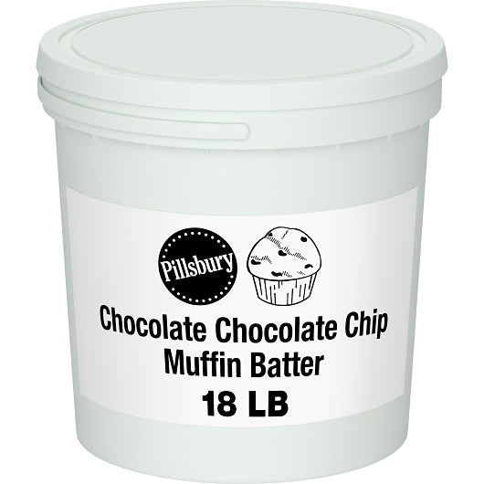 Pillsbury Frozen Double Chocolate Chip Muffin Batter Pail, 1 x 18 lb Case - Bakery & Desserts