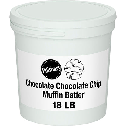 Pillsbury Frozen Double Chocolate Chip Muffin Batter Pail, 1 x 18 lb Case - Bakery & Desserts