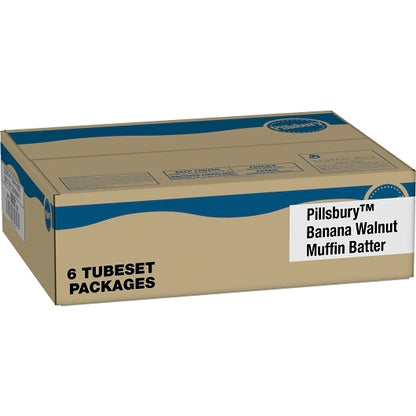 Pillsbury Tubeset Banana Walnut Muffin Batter, 6 x 3 lb Case - Bakery & Desserts