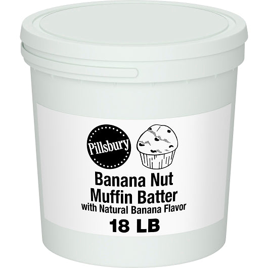 Pillsbury Banana Nut Muffin Batter Pail, 1 x 18 lb Case - Bakery & Desserts