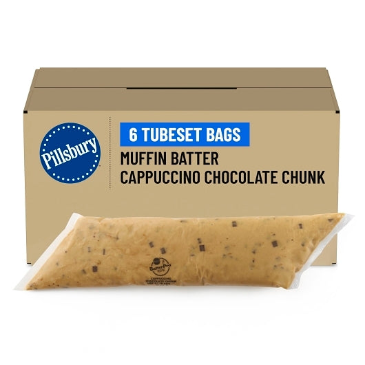 Pillsbury Tubeset Muffin Batter Cappuccino Chocolate Chunk, 6 x 3 lb Case - Bakery & Desserts