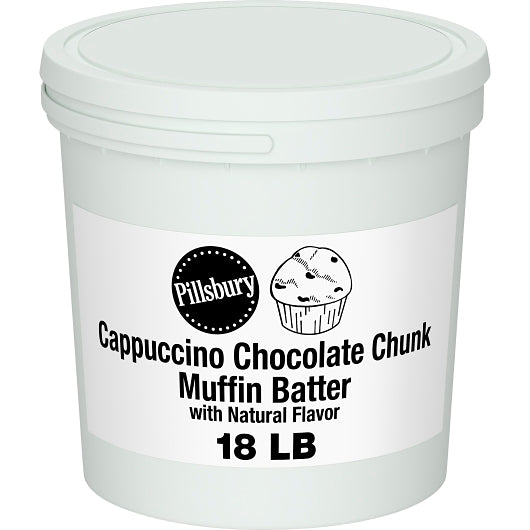 Pillsbury Muffin Batter Pail Cappuccino Chocolate Chunk, 1 x 18 lb Case - Bakery & Desserts