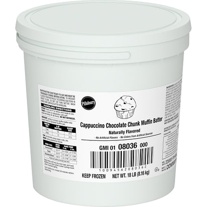 Pillsbury Muffin Batter Pail Cappuccino Chocolate Chunk, 1 x 18 lb Case - GS1 closed shipping case image