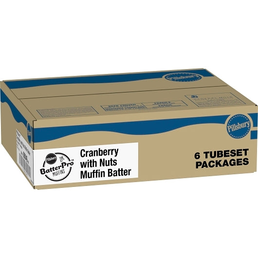 Pillsbury Tubeset Muffin Batter Cranberry Nut, 6 x 6 x 3 lb Case - Bakery & Desserts