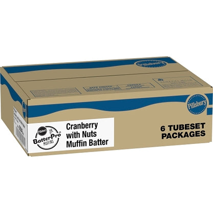 Pillsbury Tubeset Muffin Batter Cranberry Nut, 6 x 6 x 3 lb Case - Bakery & Desserts