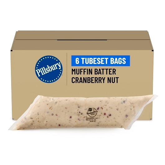 Pillsbury Tubeset Muffin Batter Cranberry Nut, 6 x 3 lb Case - Bakery & Desserts