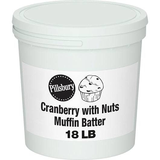 Pillsbury Muffin Batter Pail Cranberry Nut, 1 x 18 lb Case - Bakery & Desserts