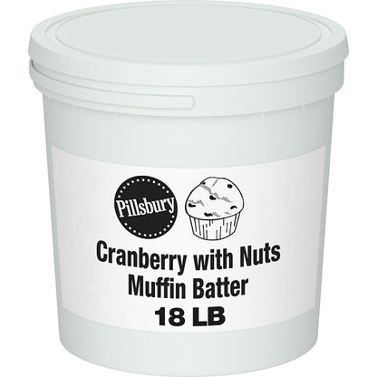 Pillsbury Muffin Batter Pail Cranberry Nut, 1 x 18 lb Case - Bakery & Desserts