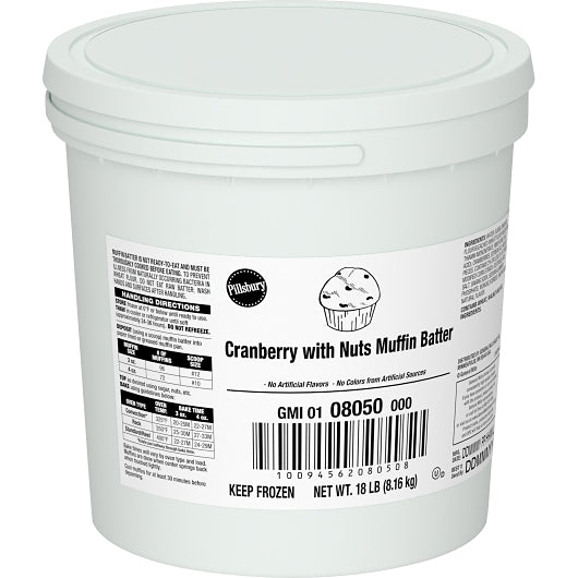 Pillsbury Muffin Batter Pail Cranberry Nut, 1 x 18 lb Case - GS1 closed shipping case image
