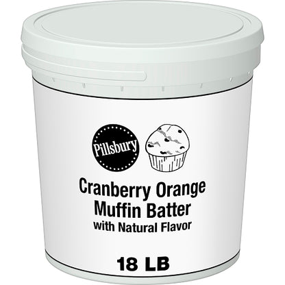 Pillsbury Muffin Batter Pail Cranberry Orange, 1 x 18 lb Case - Bakery & Desserts