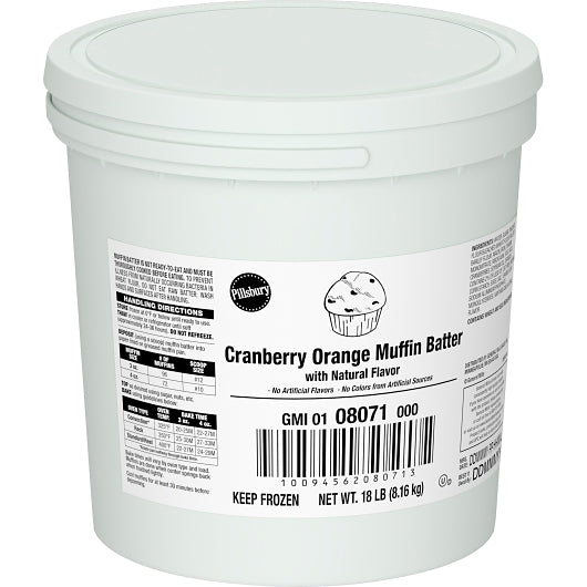 Pillsbury Muffin Batter Pail Cranberry Orange, 1 x 18 lb Case - GS1 closed shipping case image