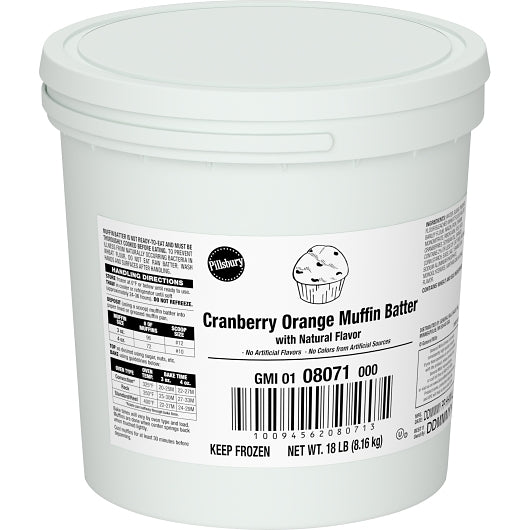 Pillsbury Muffin Batter Pail Cranberry Orange, 1 x 18 lb Case - GS1 closed shipping case image