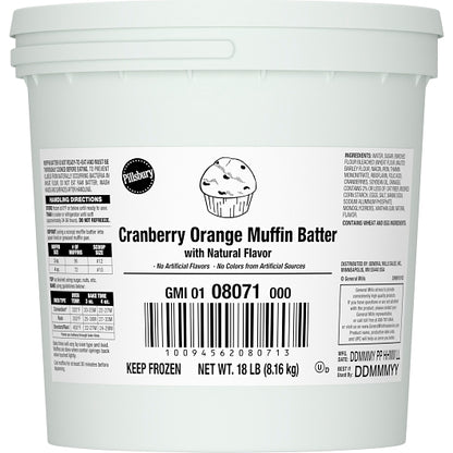 Pillsbury Muffin Batter Pail Cranberry Orange, 1 x 18 lb Case - GS1 closed shipping case image