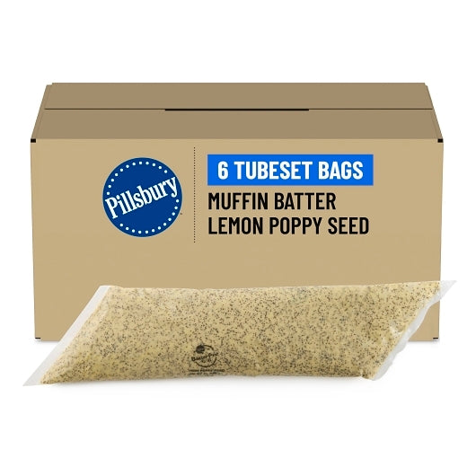 Pillsbury Tubeset Muffin Batter Lemon Poppy Seed, 6 x 3 lb Case - Bakery & Desserts