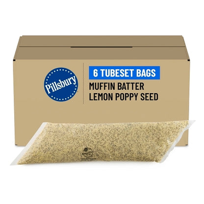 Pillsbury Tubeset Muffin Batter Lemon Poppy Seed, 6 x 3 lb Case - Bakery & Desserts